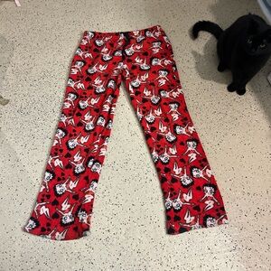 Red Betty boop Print Bottoms